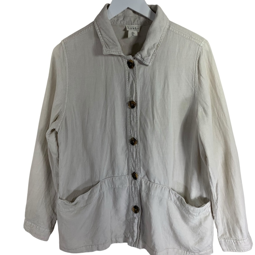 NICLOLE MILLER Women's Cream Utility Jacket size large